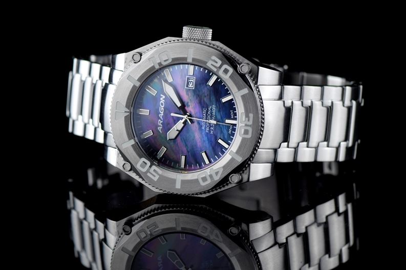 ARAGON Armour Black MOP Automatic 48mm Steel