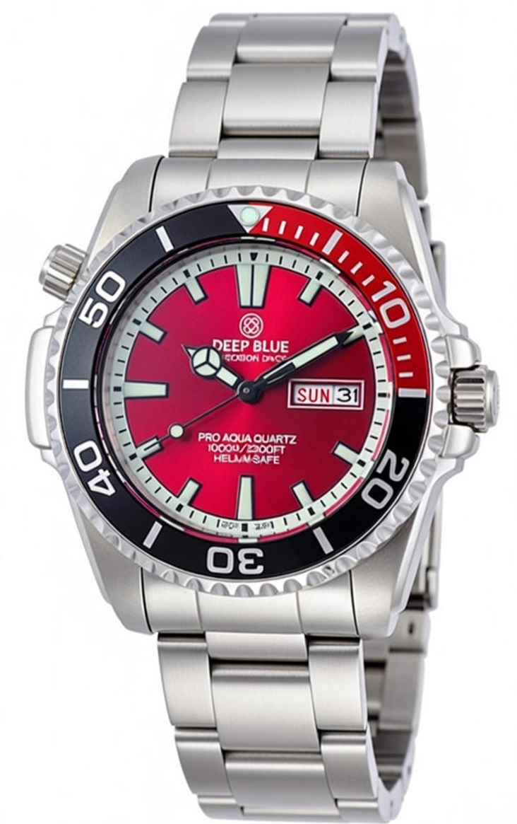 Deep Blue Pro Aqua 1000m Quartz Black-Red