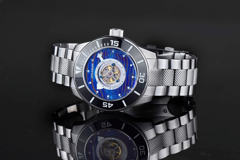 ARAGON Divemaster Tourbillon Blue Damascus 45mm Limited Edition