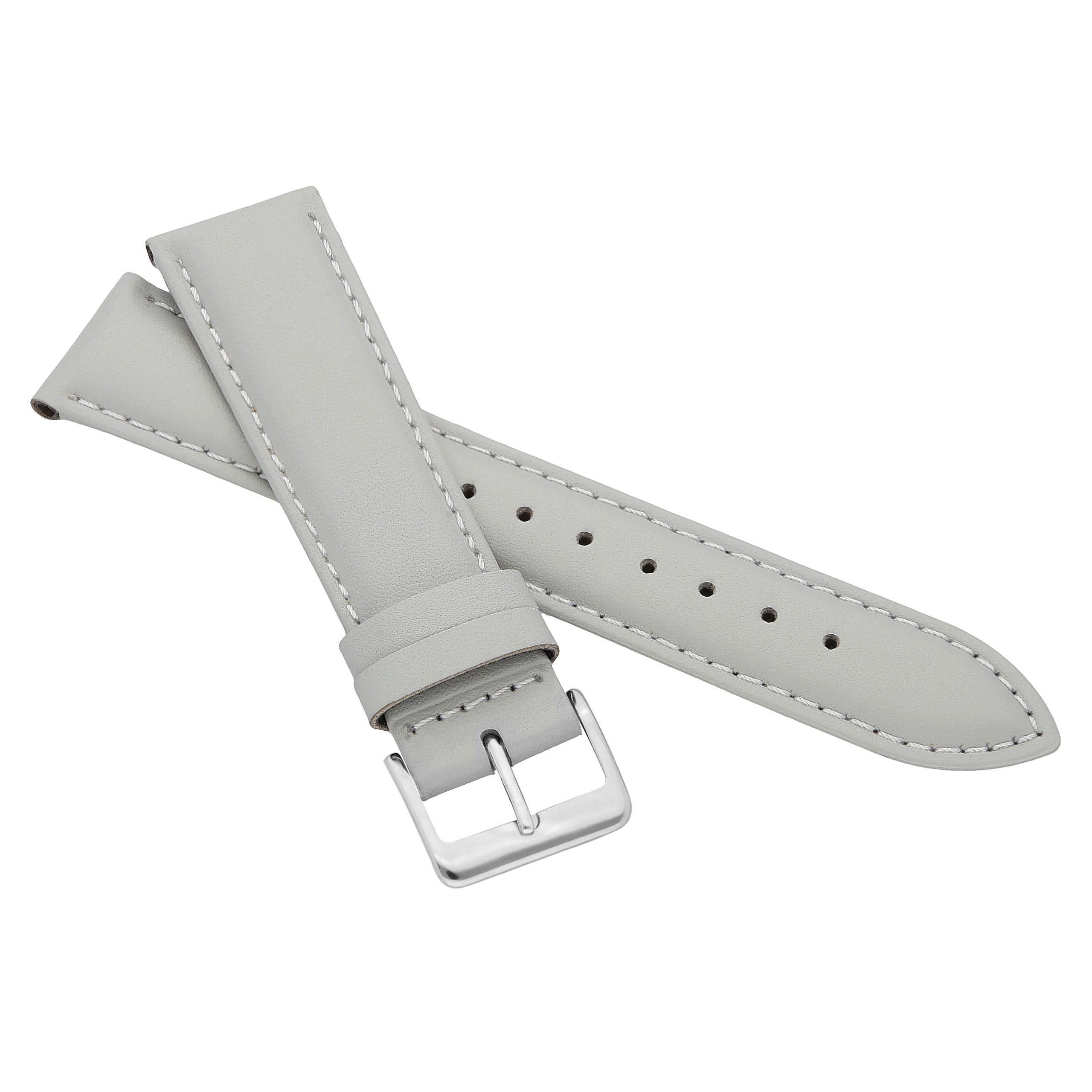 Lederarmband Grau LLB-55 Glattleder Uhrenarmband