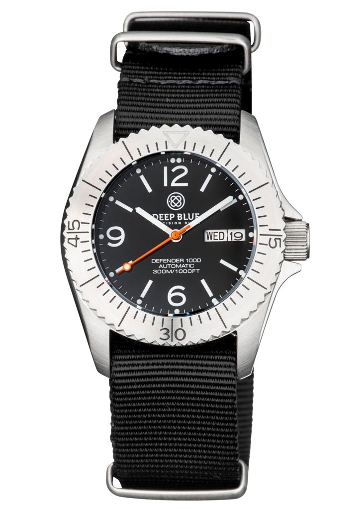 Deep Blue Defender 1000 Automatic 40mm Black
