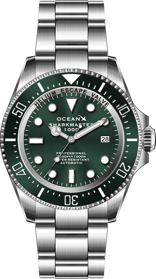 OceanX Sharkmaster 1000 Green Automatic