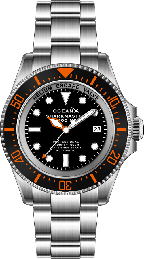 OceanX Sharkmaster 1000 M9 Black-Orange Automatic