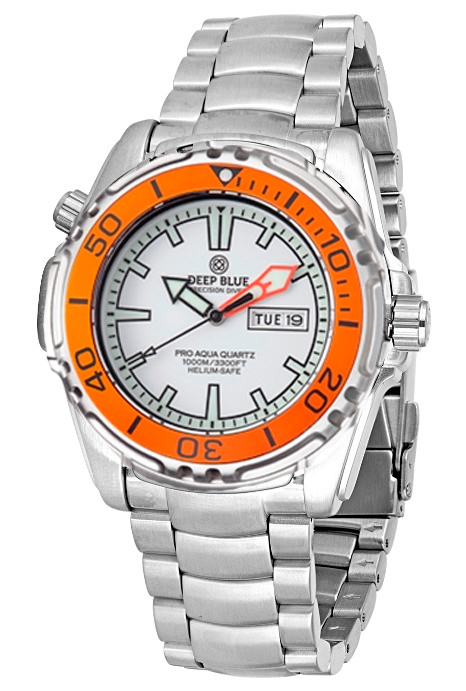 Deep Blue Pro Aqua 1000m Quartz White-Orange