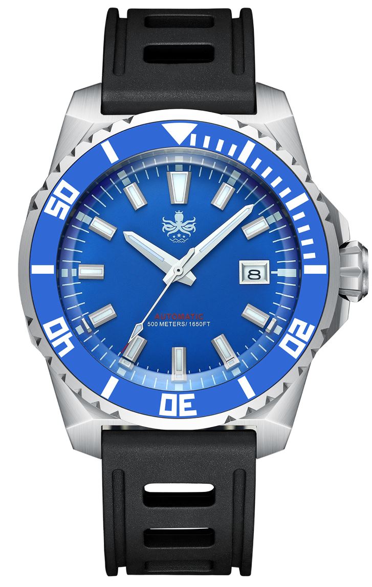 Phoibos Leviatan Blue 500m Diver Automatic
