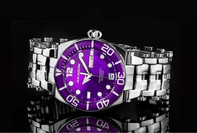 ARAGON Milipede 43mm Automatic Purple