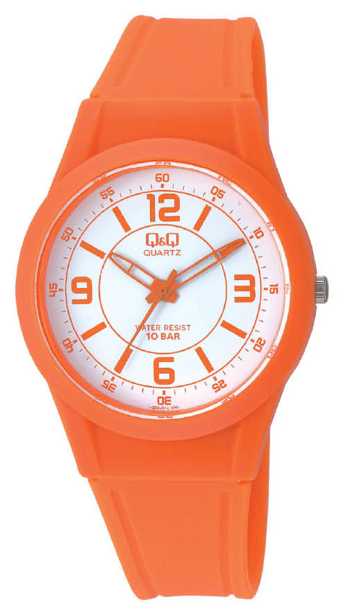 Q&Q Analog VQ50J018Y Unisex Orange Armbanduhr