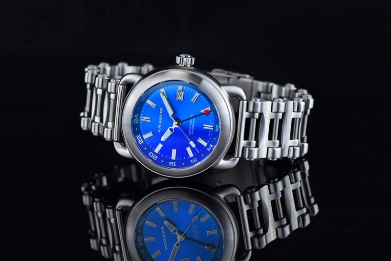 ARAGON Millipede EVO GMT NH34 Automatic Blue 44mm