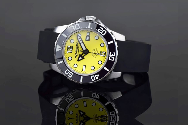 ARAGON Divemaster Titanium Yellow 45mm