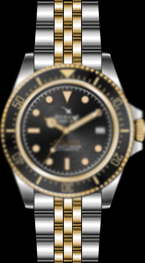 OceanX Sharkmaster V Edelstahlarmband 5N PVD Gold-IP Jubilee Bi-Color