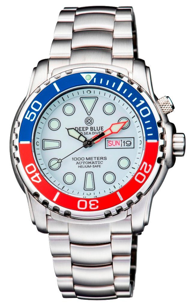 Deep Blue Sea Diver 1000m White-Blue-Red-20-30-40