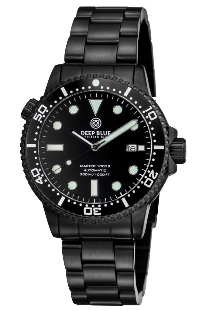 Deep Blue Diver 1000 Black-Black-Black-PVD-Steel
