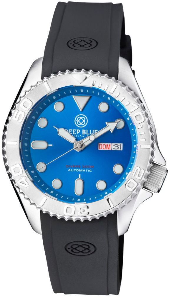 Deep Blue Military Diver 300 Automatic Ceramic Light Blue