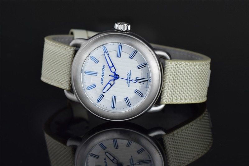 ARAGON Millipede EVO NH35 Automatic Silver 50mm Nylon Strap