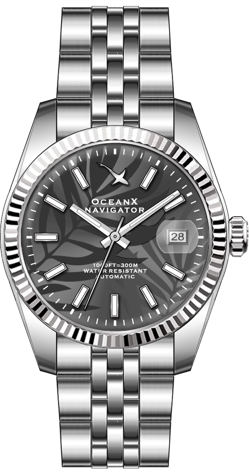 OceanX Navigator Dark Grey Palm 39mm Automatic