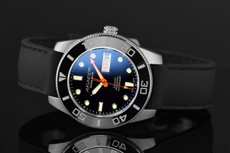 ARAGON Divemaster NH36 Black Automatic 42mm