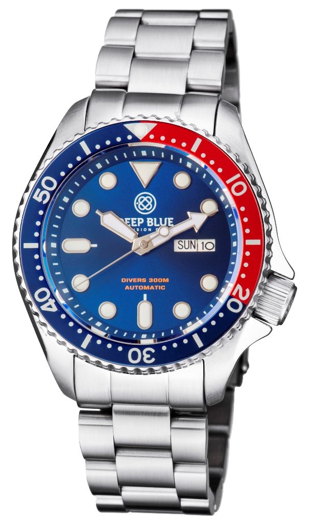Deep Blue Military Diver 300 Automatic Blue Steel