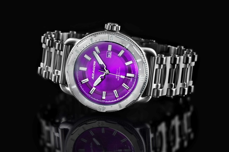 ARAGON Millipede Diver NH35 Automatic Purple 50mm