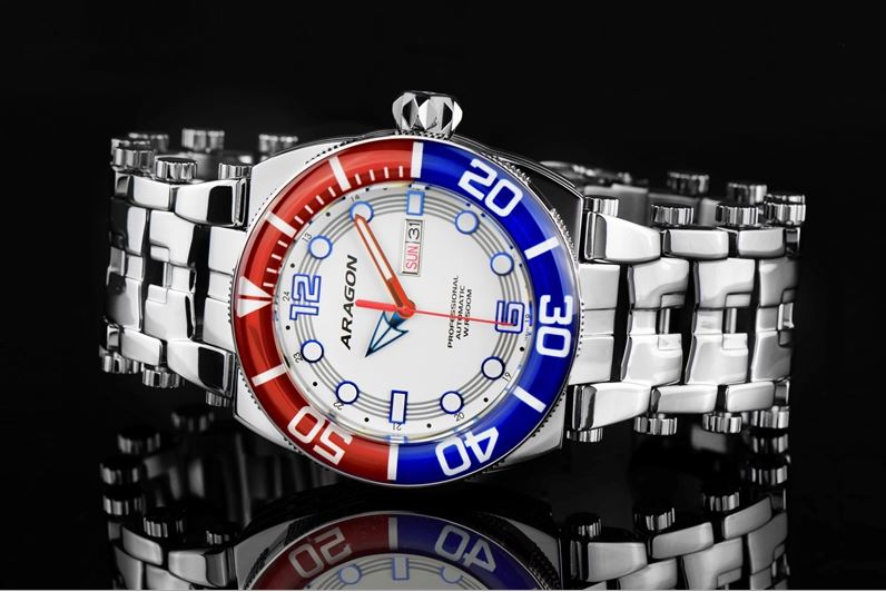 ARAGON Milipede 48mm Automatic White Lume