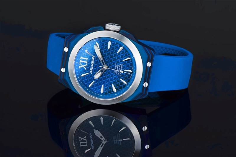 ARAGON DF Carbon Fiber Blue 43mm