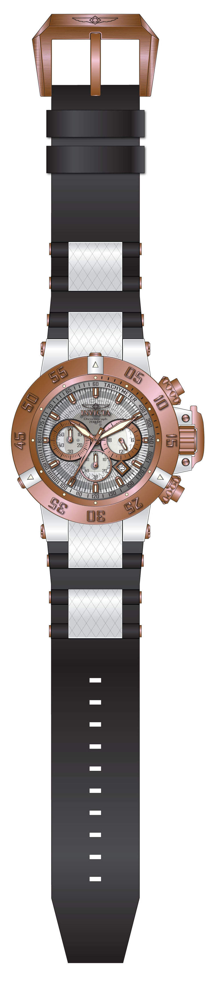 Invicta 0931 Subaqua Rubber Strap