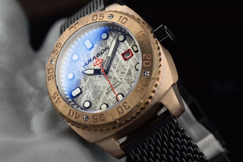 ARAGON Parma Bronze ETA 2824-2 Automatic Meteorite 45mm Limited Edition