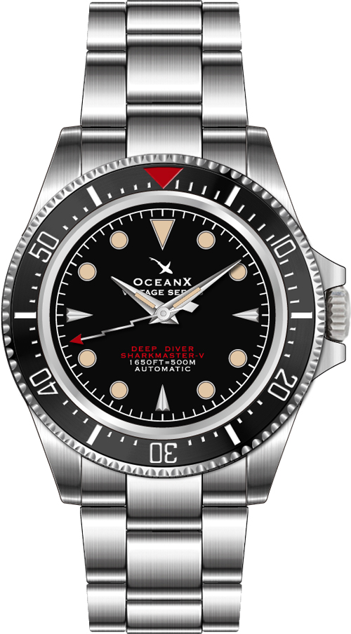 OceanX Sharkmaster V Black Automatic