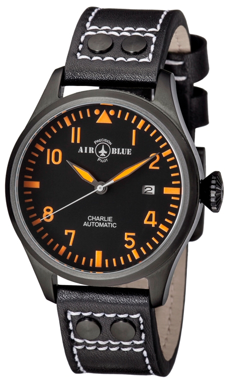Air Blue Charlie Automatic PVD Black-Orange 44mm