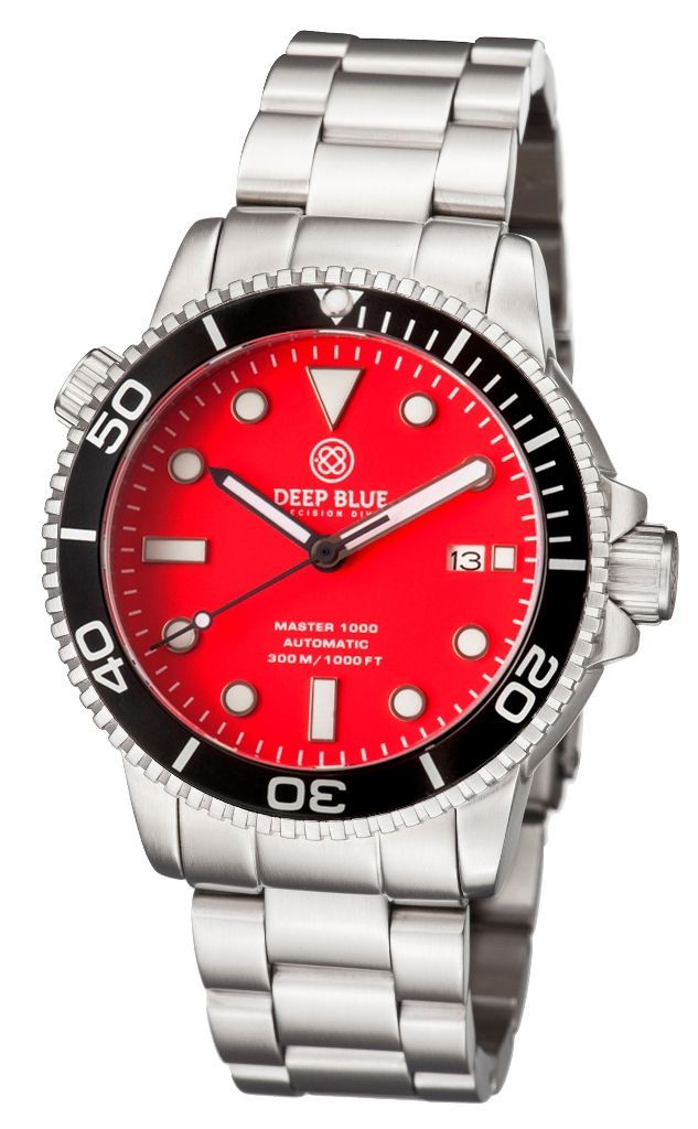 Deep Blue Master 1000 Red-Black Matt Steel