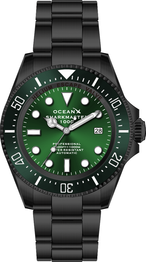OceanX Sharkmaster 1000 Green Black-IP Automatic 
