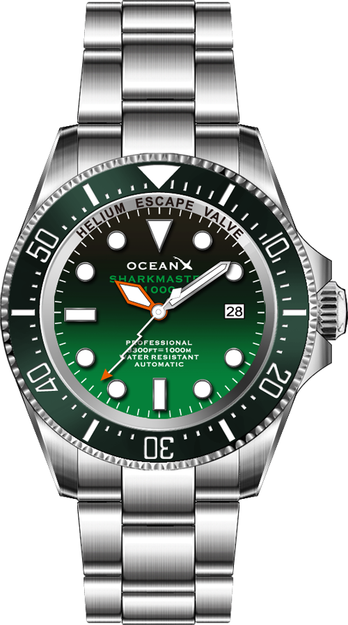 OceanX Sharkmaster 1000 Green-Black Gradient II Automatic