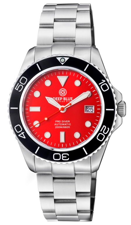 Deep Blue Pro Diver 200 Automatic Red 42.5mm