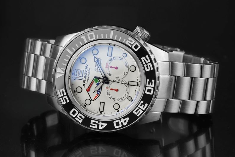 ARAGON Divemaster IV 50mm NE20 Power Reserve White Automatic
