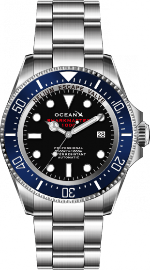 OceanX Sharkmaster 1000 44mm Black-Blue Automatic