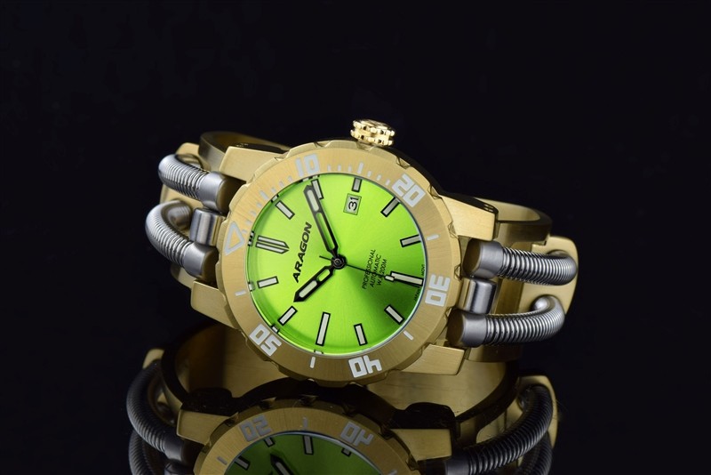 ARAGON Hydraumatic G9 NH35 Automatic Lime Gold 44mm
