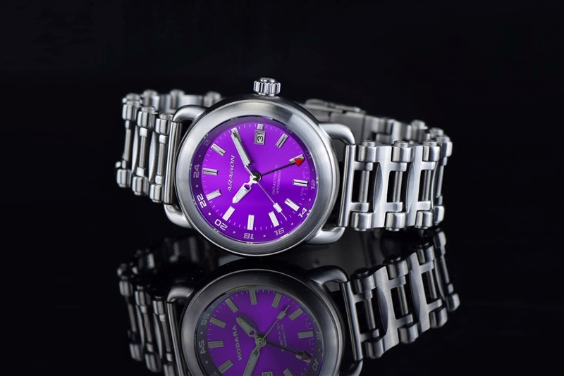 ARAGON Millipede EVO GMT NH34 Automatic Purple 44mm