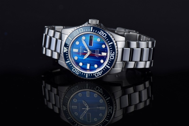 ARAGON Divemaster Tungsten NH36 Automatic Rainbow 40mm