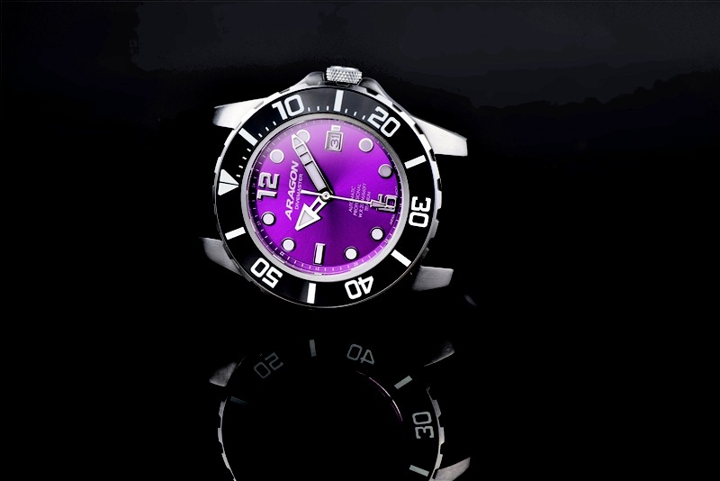 ARAGON Divemaster Titanium NH35 Automatic Purple 45mm