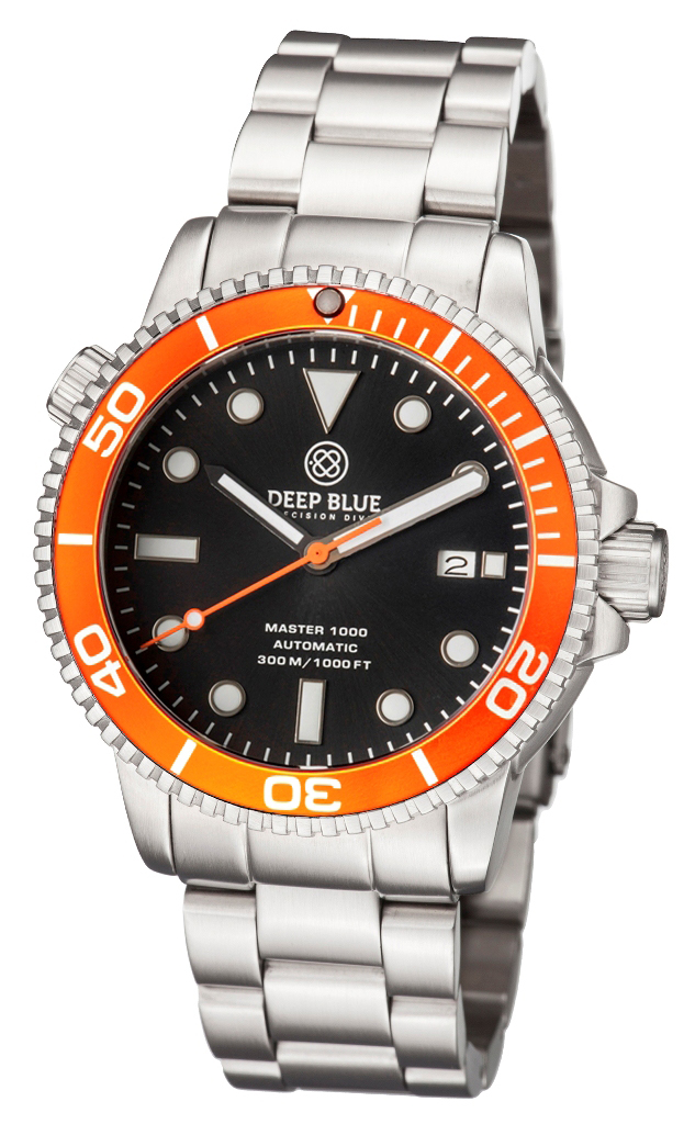 Deep Blue Master 1000 Black-Orange Steel