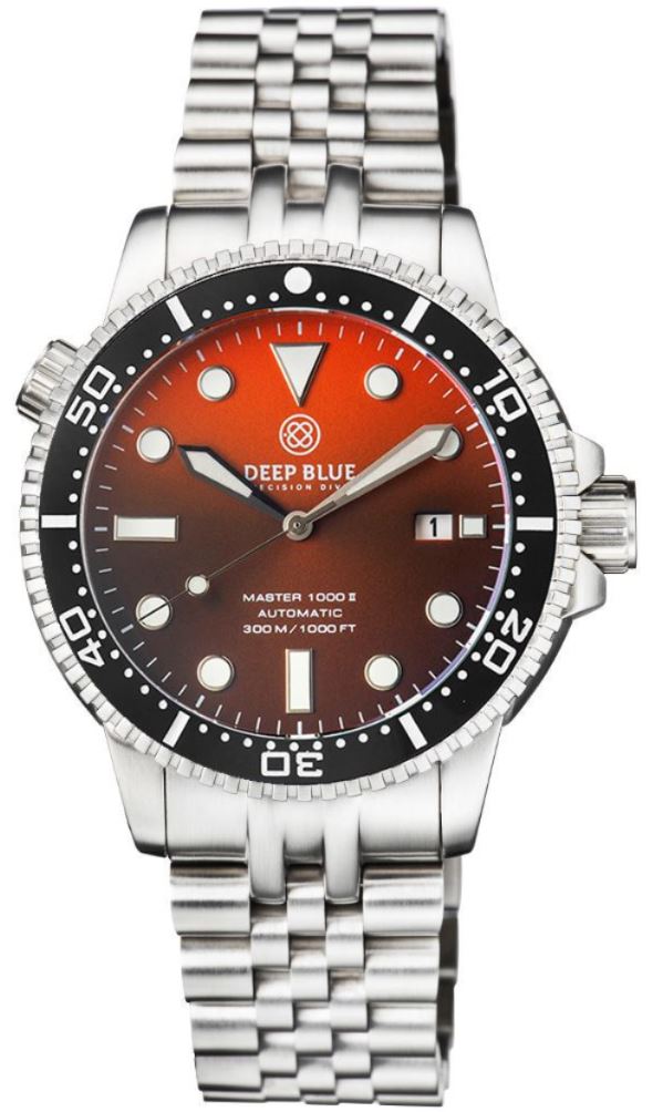 Deep Blue Master 1000 II Gradient Orange Matt Steel