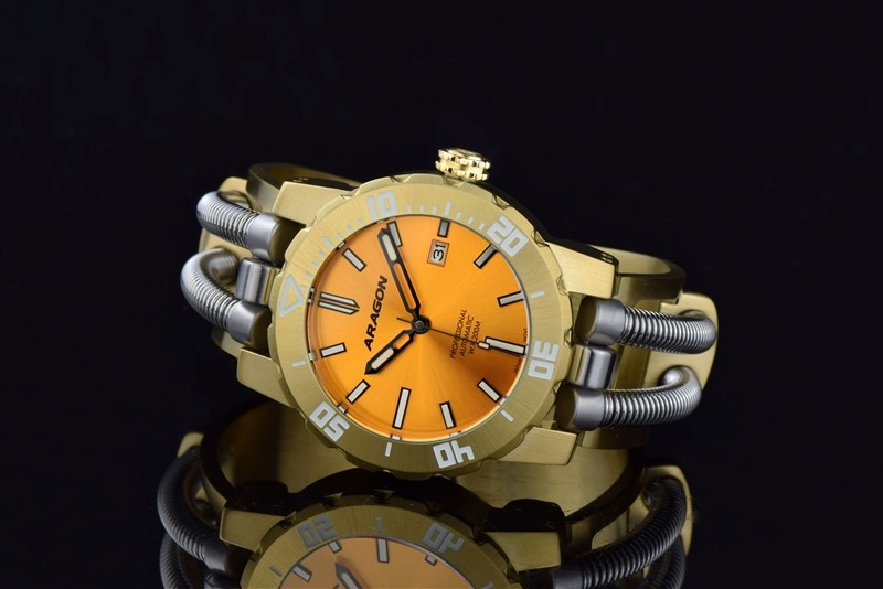 ARAGON Hydraumatic G9 NH35 Automatic Orange Gold 44mm