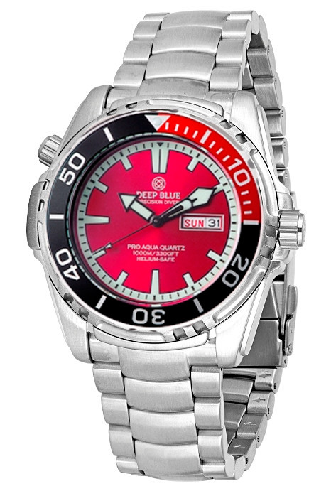 Deep Blue Pro Aqua 1000m Quartz Black-Red