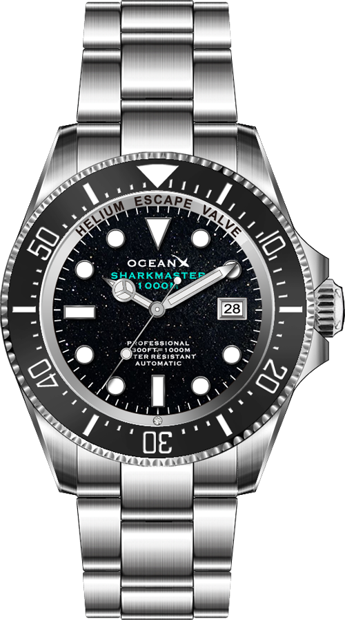 OceanX Sharkmaster 1000 44mm Blue Gold Stone Automatic Limited Edition