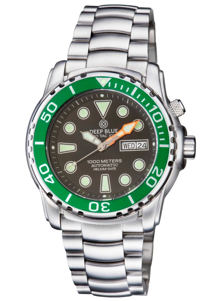 Deep Blue Sea Diver 1000m Black-Black-Green