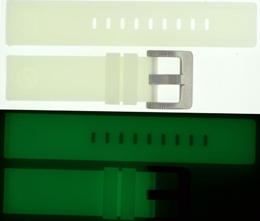 Deep Blue Gummiarmband Lume White 22mm