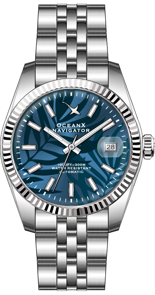 OceanX Navigator Blue Palm 39mm Automatic