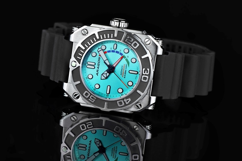 ARAGON DF DiveTank Power Reserve Automatic Teal 48mm
