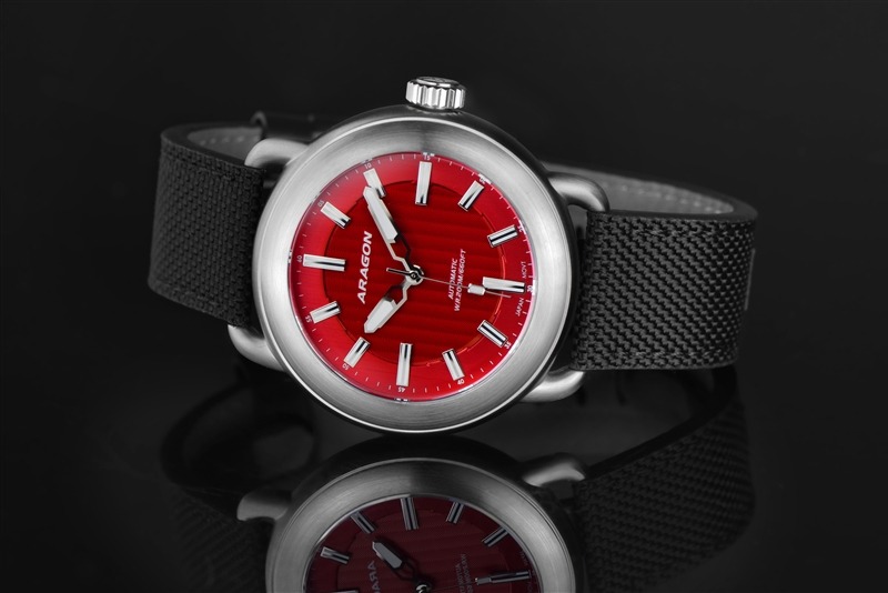 ARAGON Millipede EVO NH35 Automatic Red 50mm Nylon Strap