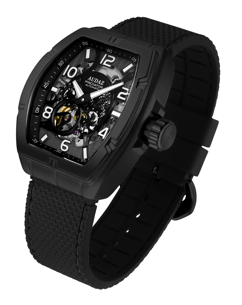 Audaz Predator Black-White Automatic ADZ-2055-03 Skeleton