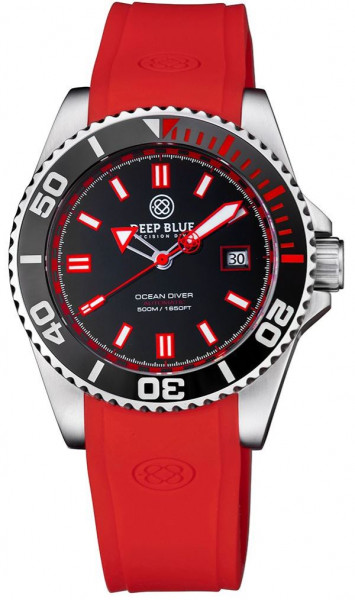 Deep Blue Ocean Diver 500m Red Rubber